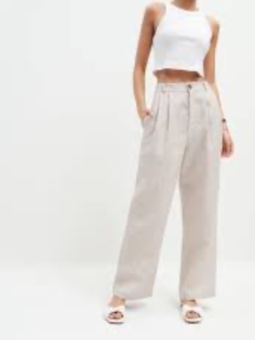 Reformation 6 Mason Linen Pant